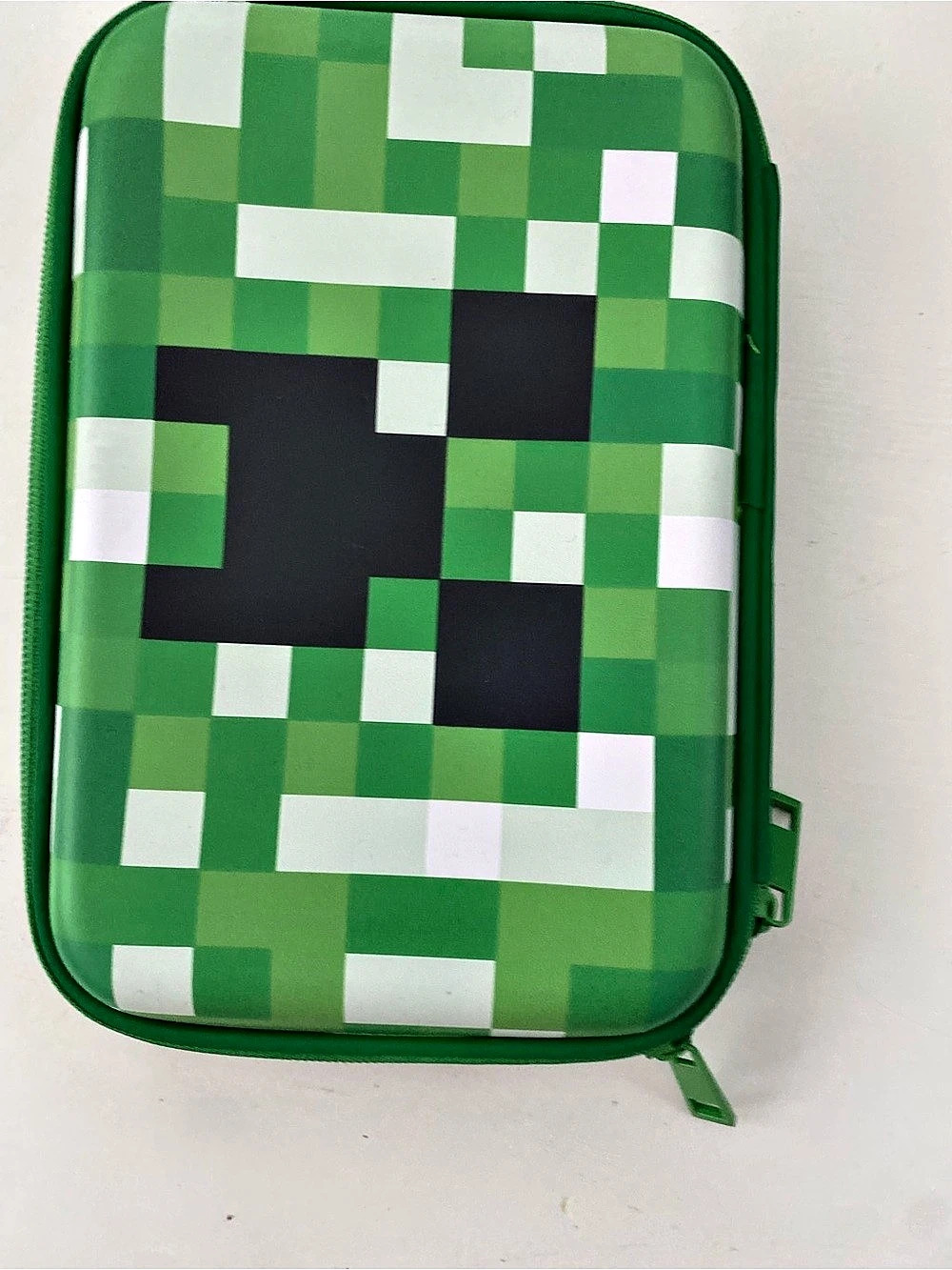 Minecraft Creeper Hard Shell Pencil Case Green & Black